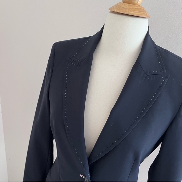 Hilfiger Navy Blazer Pink contrast stitching. Size 2 - Picture 1 of 9